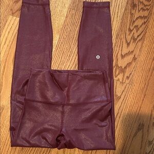 Lululemon Athletica Burgundy Leggings